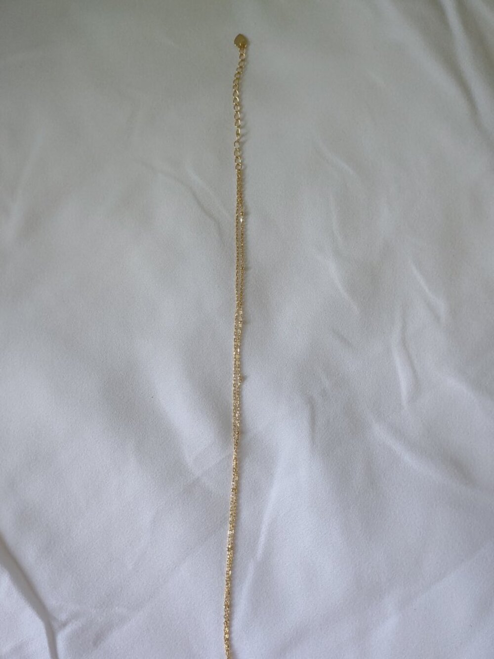 Ankle Bracelet Double Curb Link 7.5-9.5"L Sterl Silver 925 Yellow Gold Plated - Picture 8 of 9